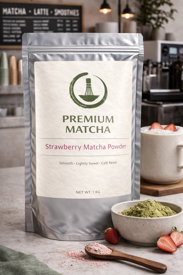 Organic Strawberry Matcha Powder